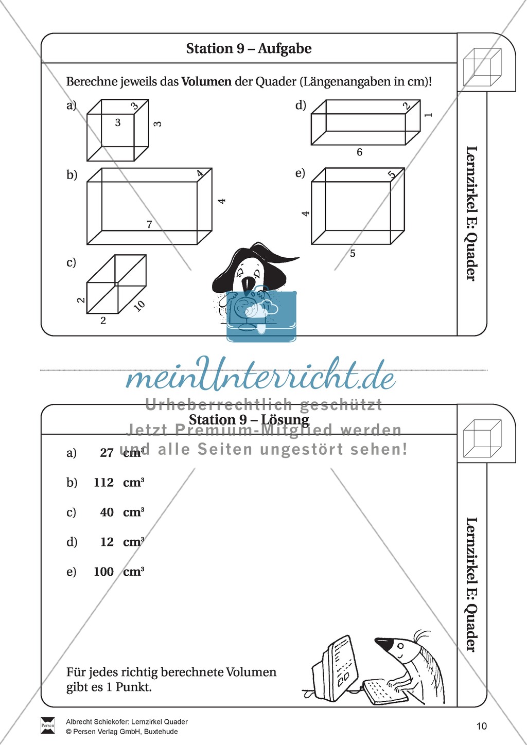 Geometrie: Wiederholung und Festigung der geometrischen Figur Quader Preview 10