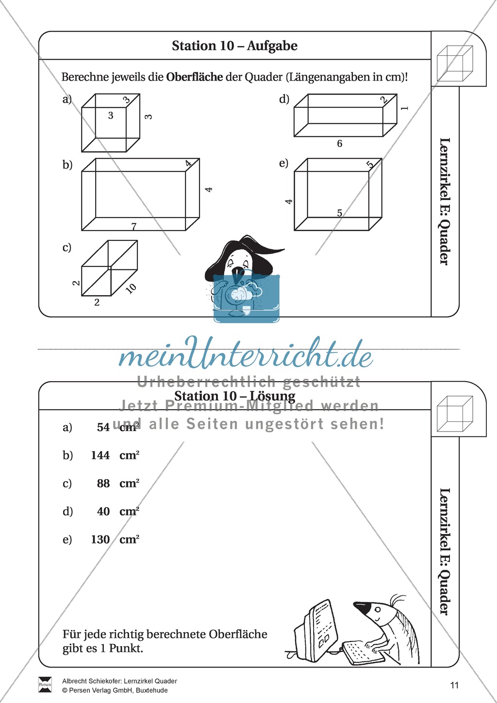 Geometrie: Wiederholung und Festigung der geometrischen Figur Quader Preview 11