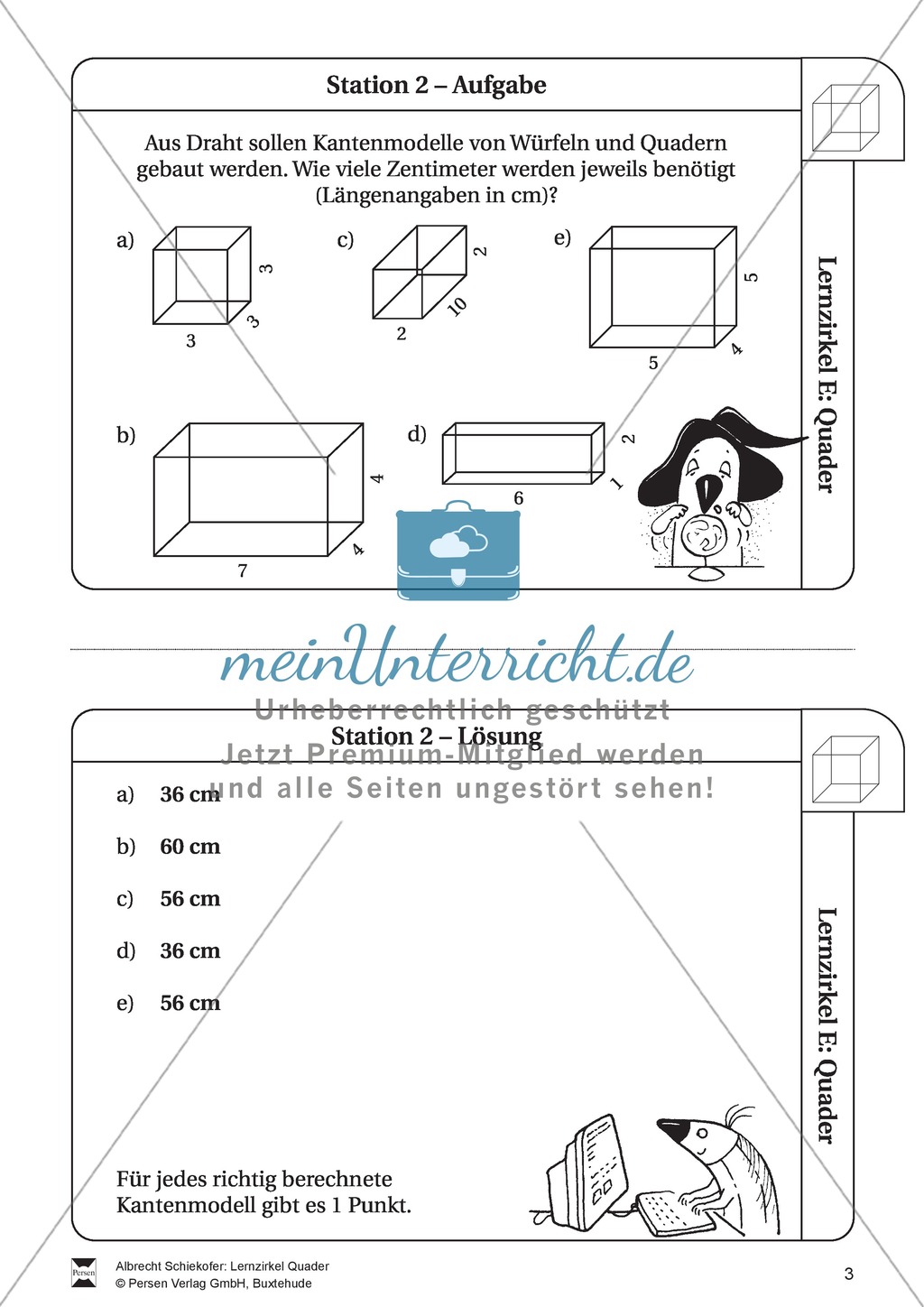 Geometrie: Wiederholung und Festigung der geometrischen Figur Quader Preview 3