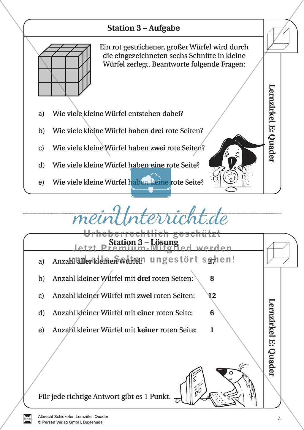 Geometrie: Wiederholung und Festigung der geometrischen Figur Quader Preview 4
