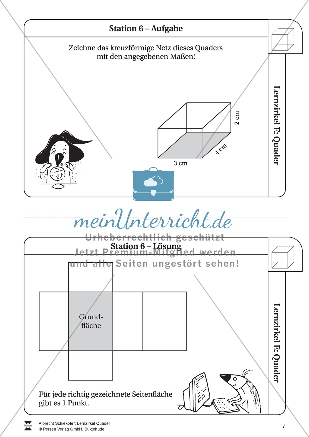 Geometrie: Wiederholung und Festigung der geometrischen Figur Quader Preview 7