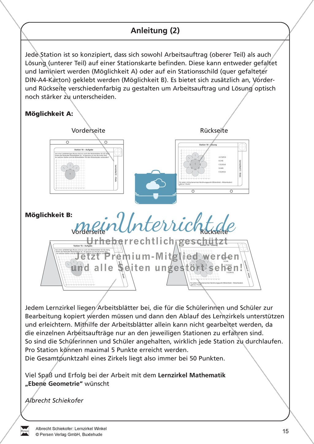 Lernzirkel zu Winkeln: Winkelarten, griechische Buchstaben, Winkel messen und zeichnen, Winkel an Uhr und Windrose Preview 15