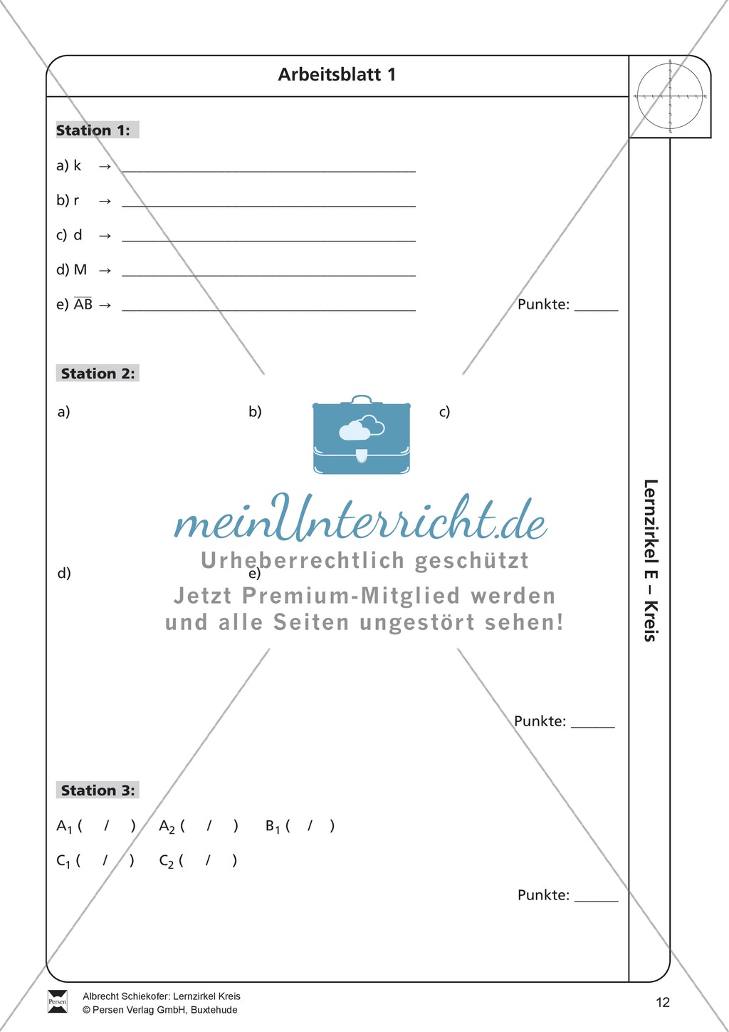 Geometrische Formen: Lernzirkel zum Kreis Preview 12