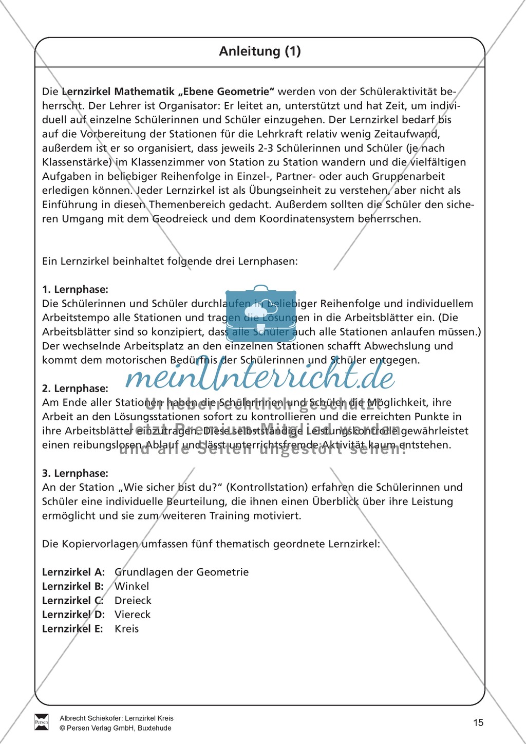 Geometrische Formen: Lernzirkel zum Kreis Preview 15