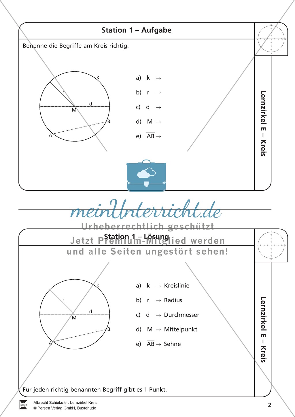 Geometrische Formen: Lernzirkel zum Kreis Preview 2