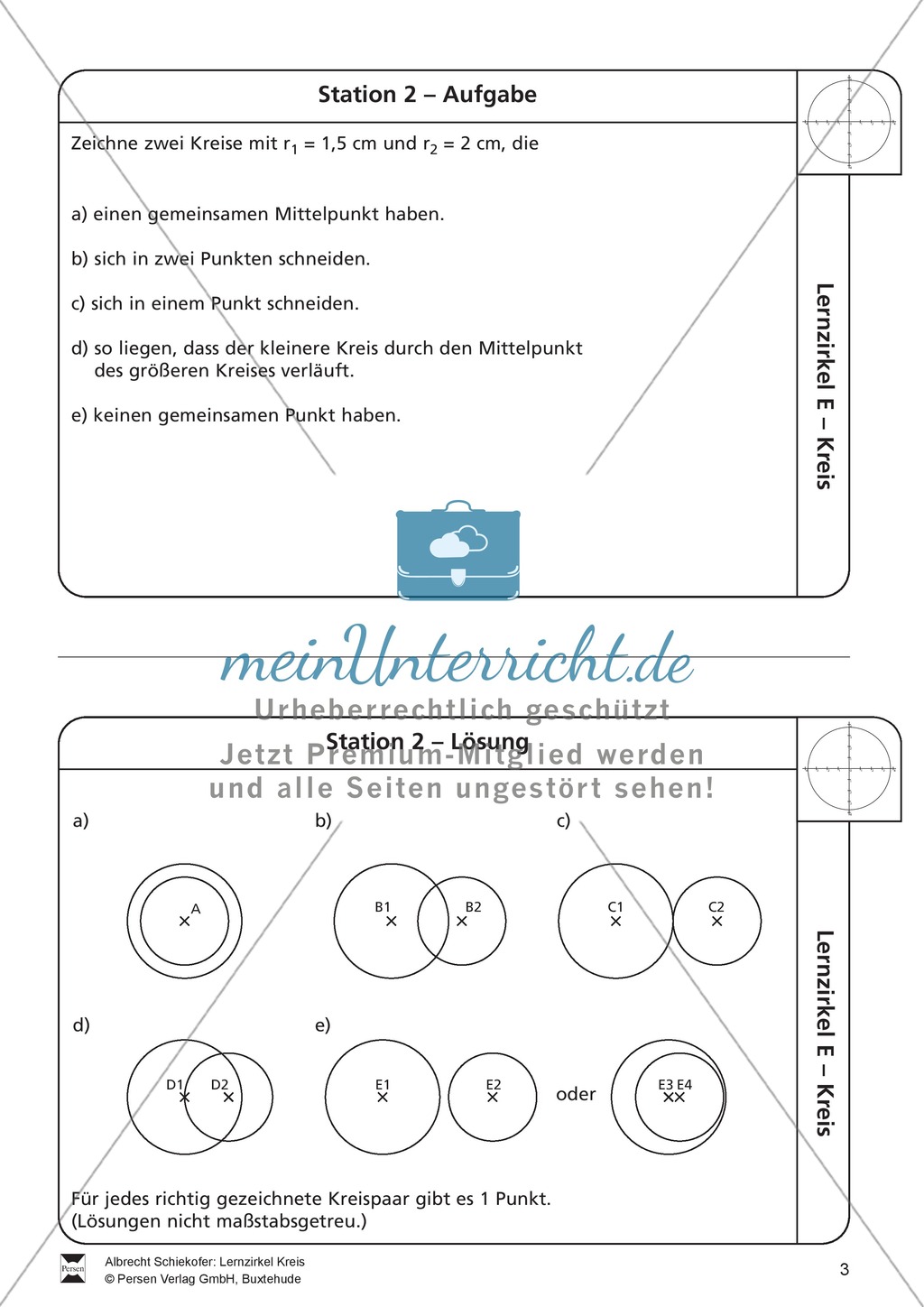 Geometrische Formen: Lernzirkel zum Kreis Preview 3