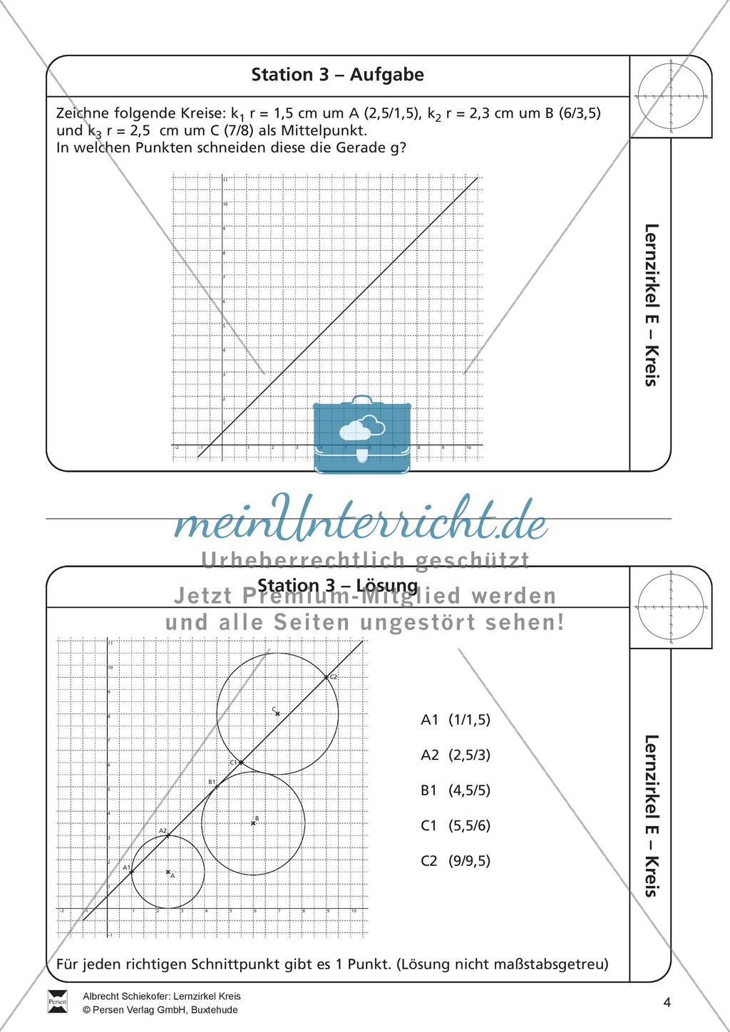 Geometrische Formen: Lernzirkel zum Kreis Preview 4