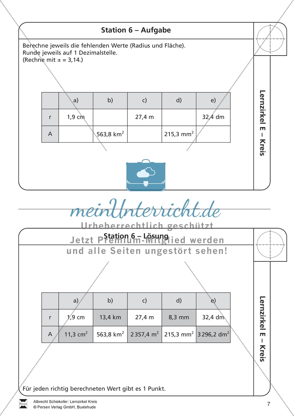 Geometrische Formen: Lernzirkel zum Kreis Preview 7