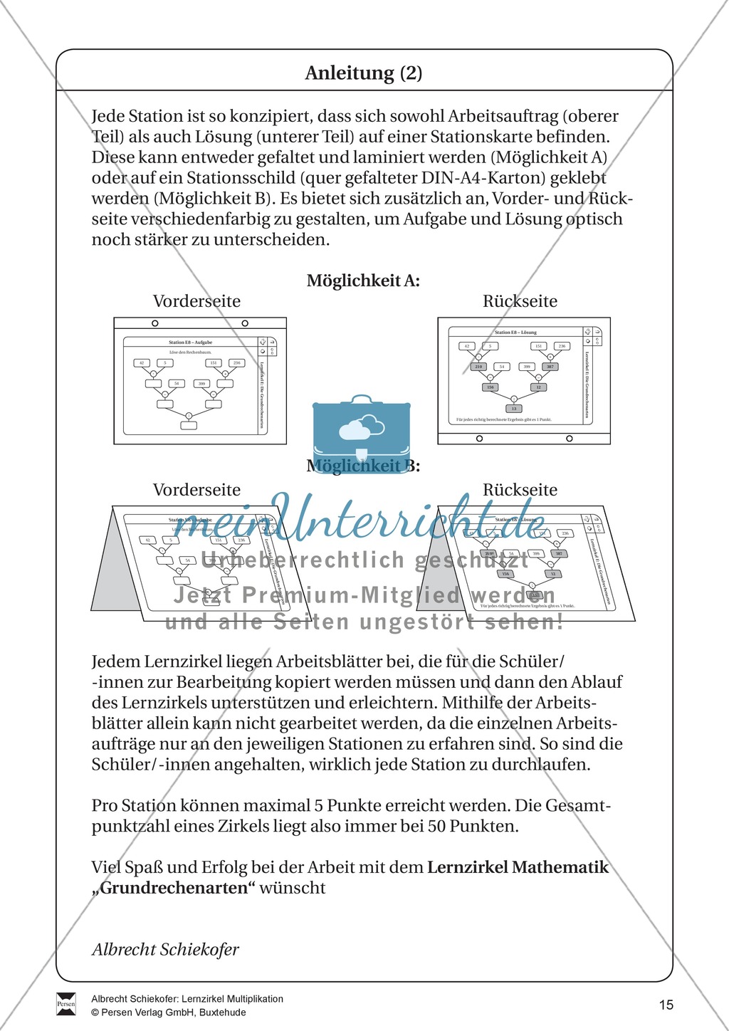 Lernzirkel Multiplikation: Fachausdrücke, Vielfache, Kommasetzen, Primfaktorenzerlegung, Einheiten umrechnen Preview 15