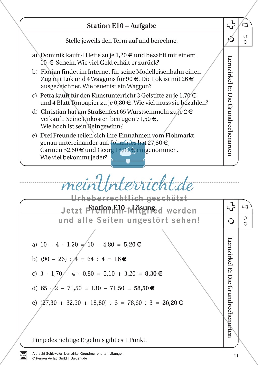 Lernzirkel Grundrechenarten Preview 11