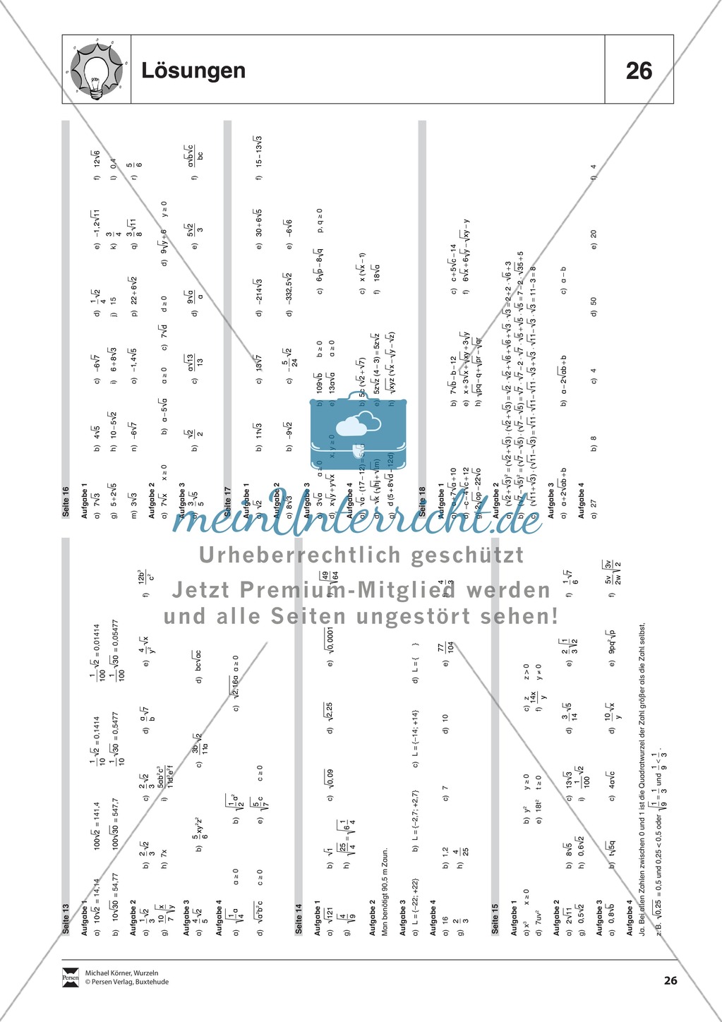 Distributivgesetz und Wurzelterme + Binomische Formeln und Wurzelterme Preview 5