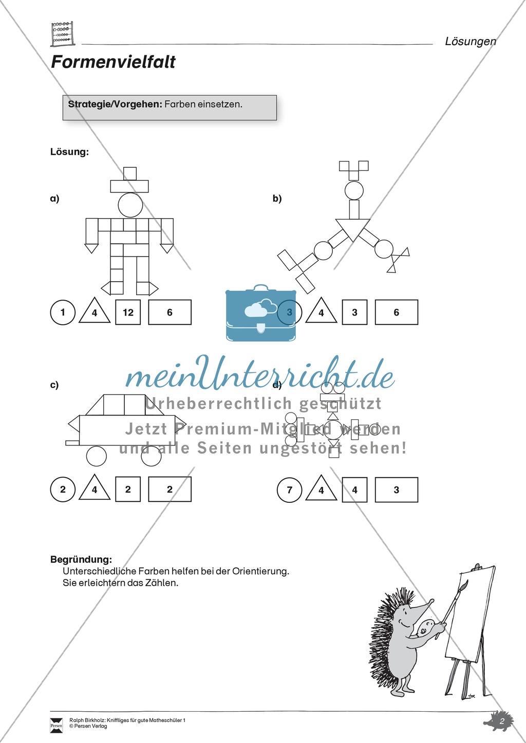 Formen und Muster - geometrische Figuren erkennen und zählen Preview 2