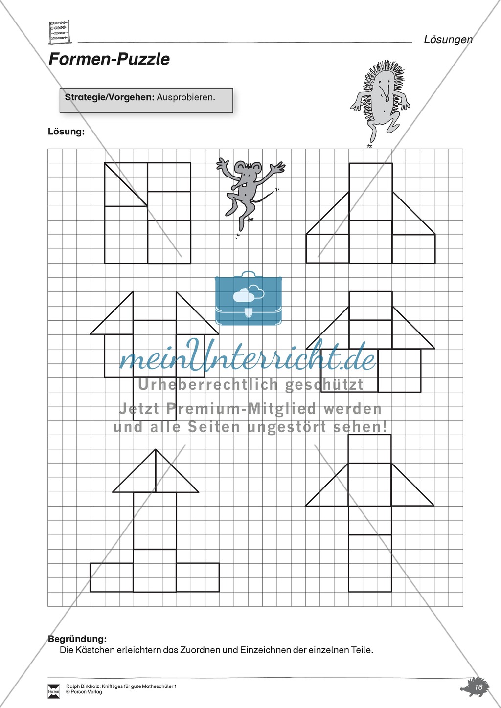 Formen und Muster - Puzzle vervollständigen und Figuren nachlegen Preview 4