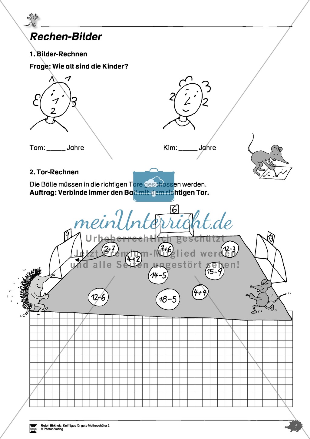 Rechenbilder: Zusatzaufgaben für lernstarke SchülerInnen Preview 1