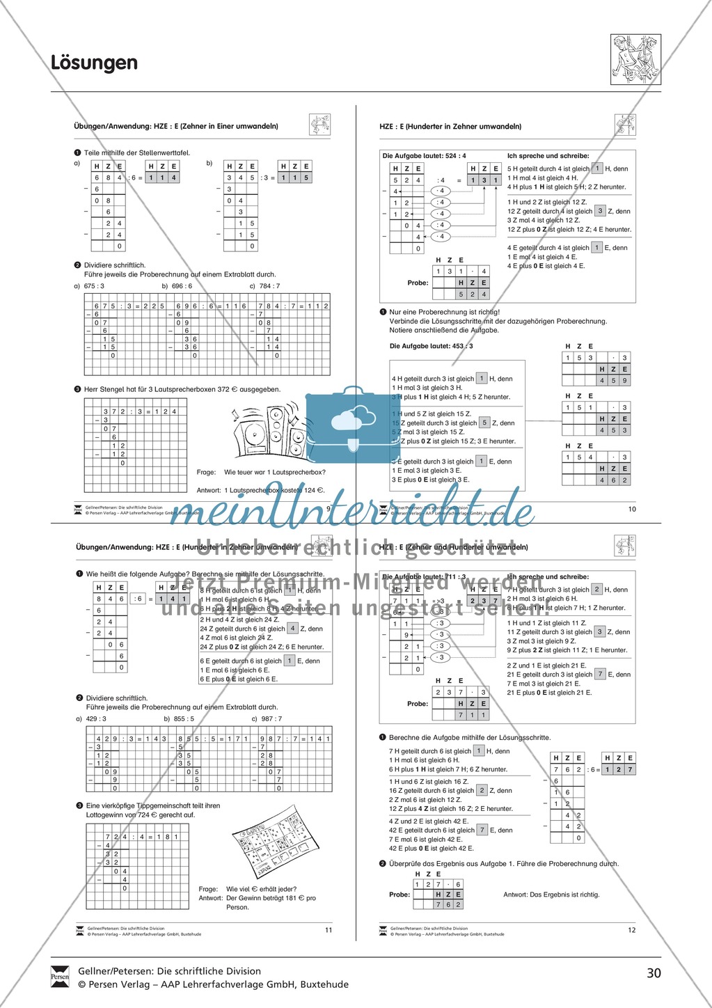 Schriftliche Division: Umwandlung von Hundertern in Zehner Preview 5