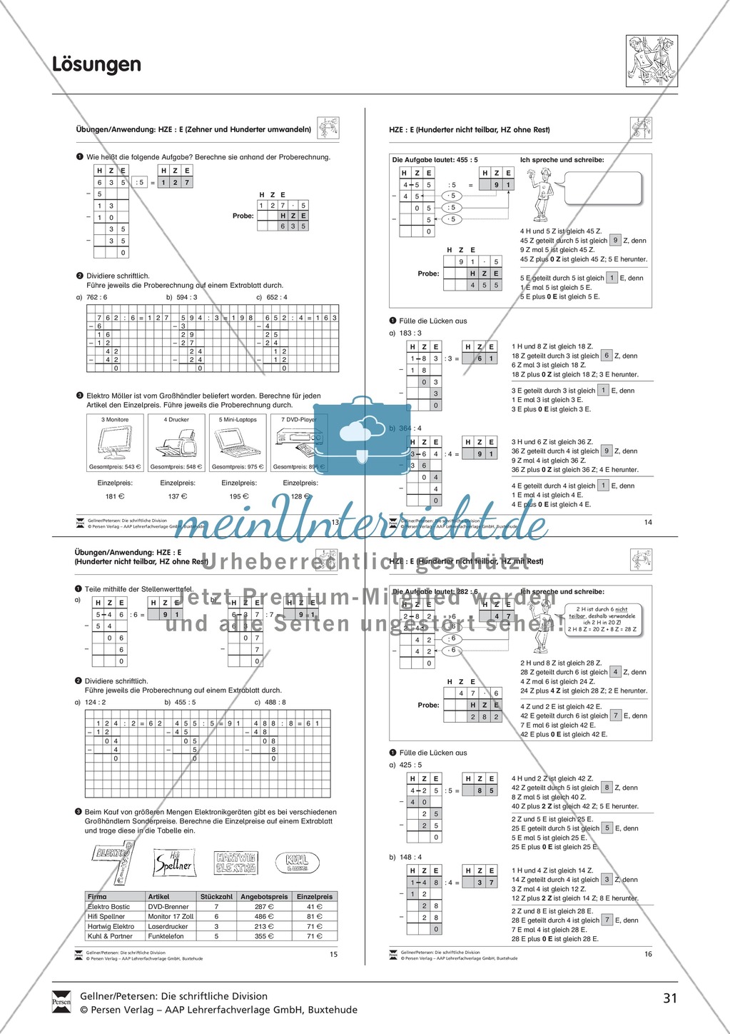 Schriftliche Division: Umwandlung von Hundertern in Zehner Preview 6