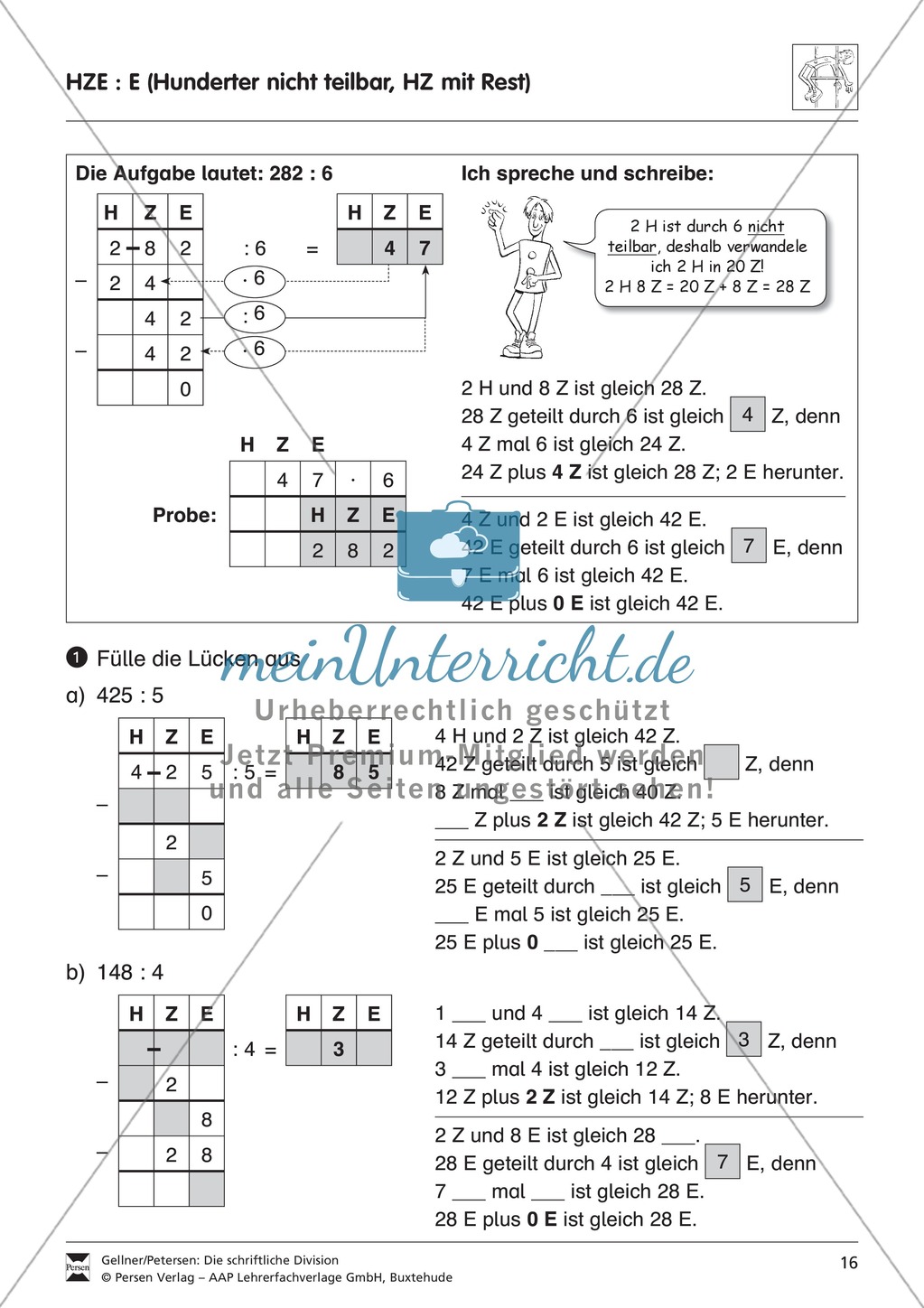 Schriftliche Division: Nichtteilbare Hunderter Preview 3