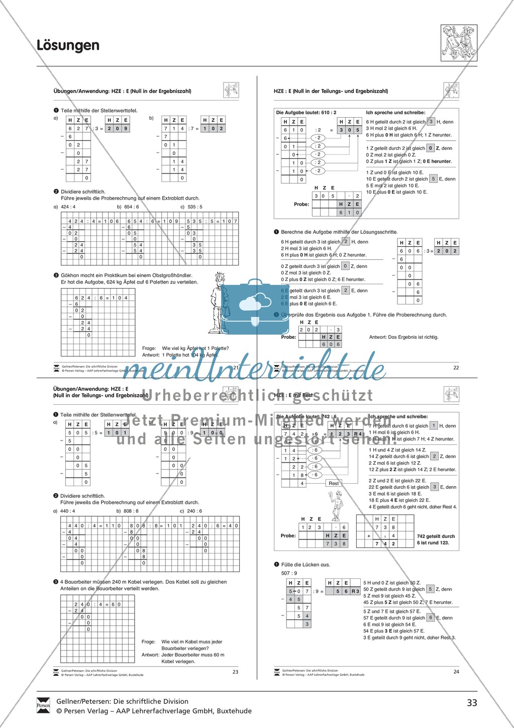 Schriftliche Division: Nichtteilbare Hunderter Preview 7