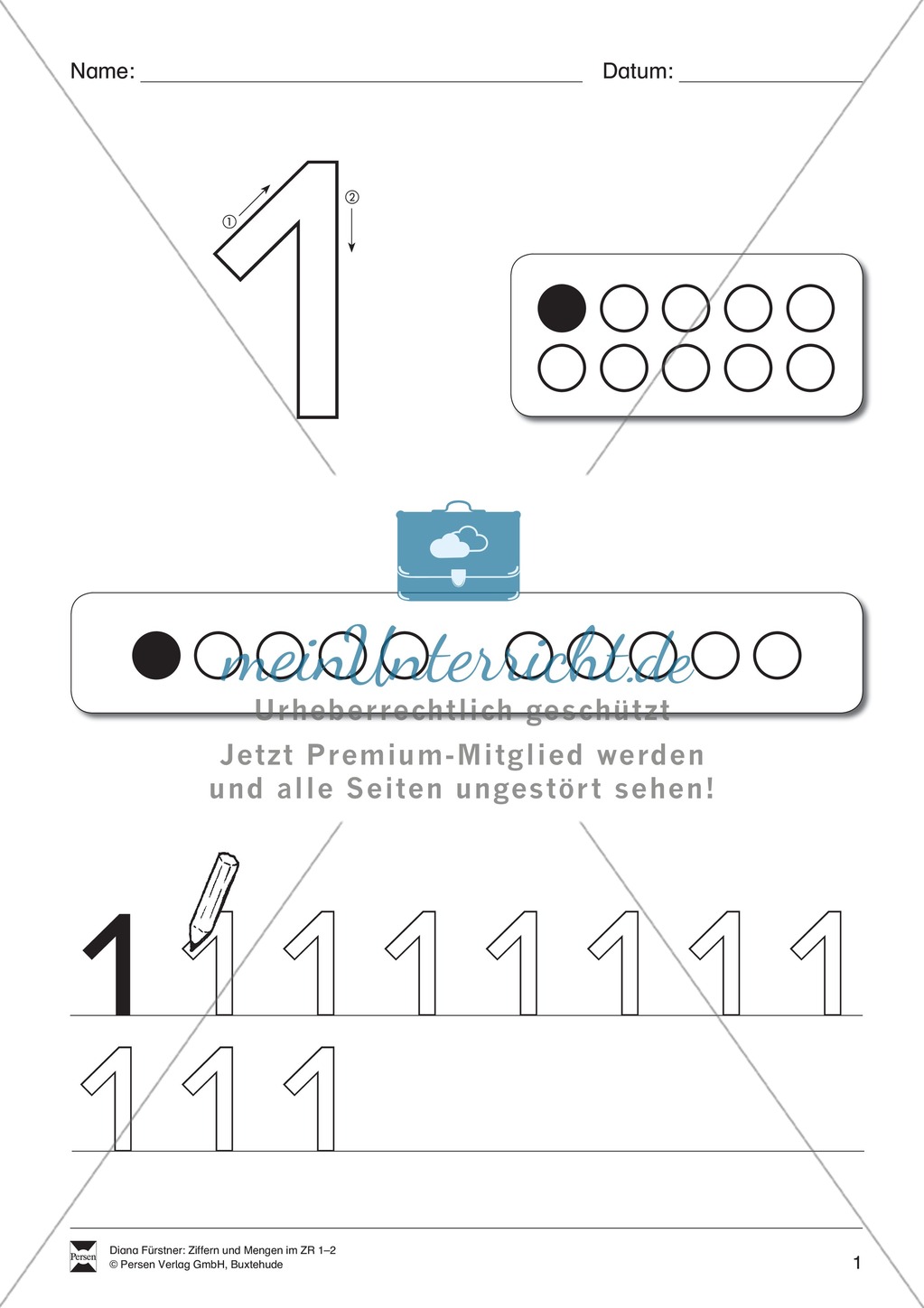 Förderschule: Den Zahlenraum 1-2 mit lernschwachen SchülerInnen entdecken Preview 1