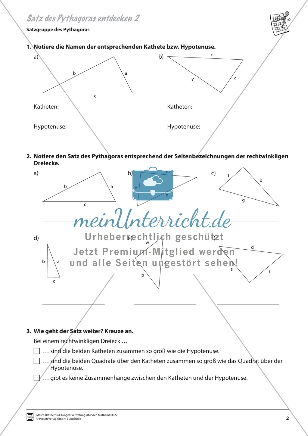 Den Satz des Pythagoras entdecken Preview 2