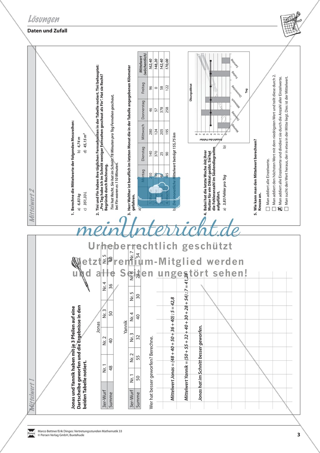 Daten und Zufall: Den Mittelwert kennenlernen und berechnen Preview 3