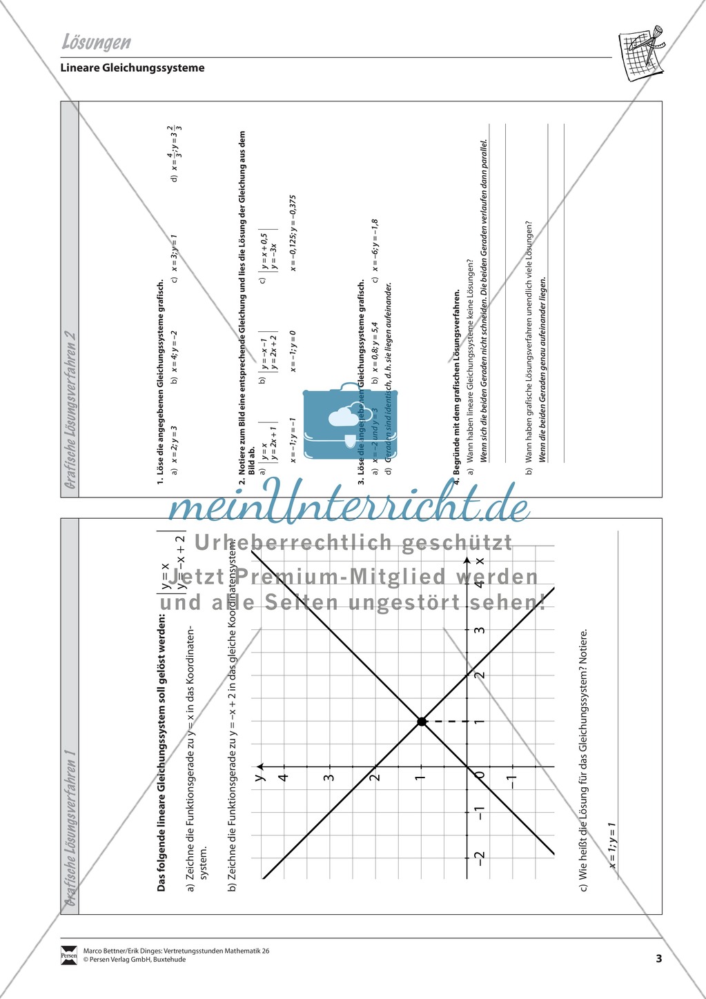 Graphische Lösungsverfahren für lineare Gleichungssysteme Preview 3