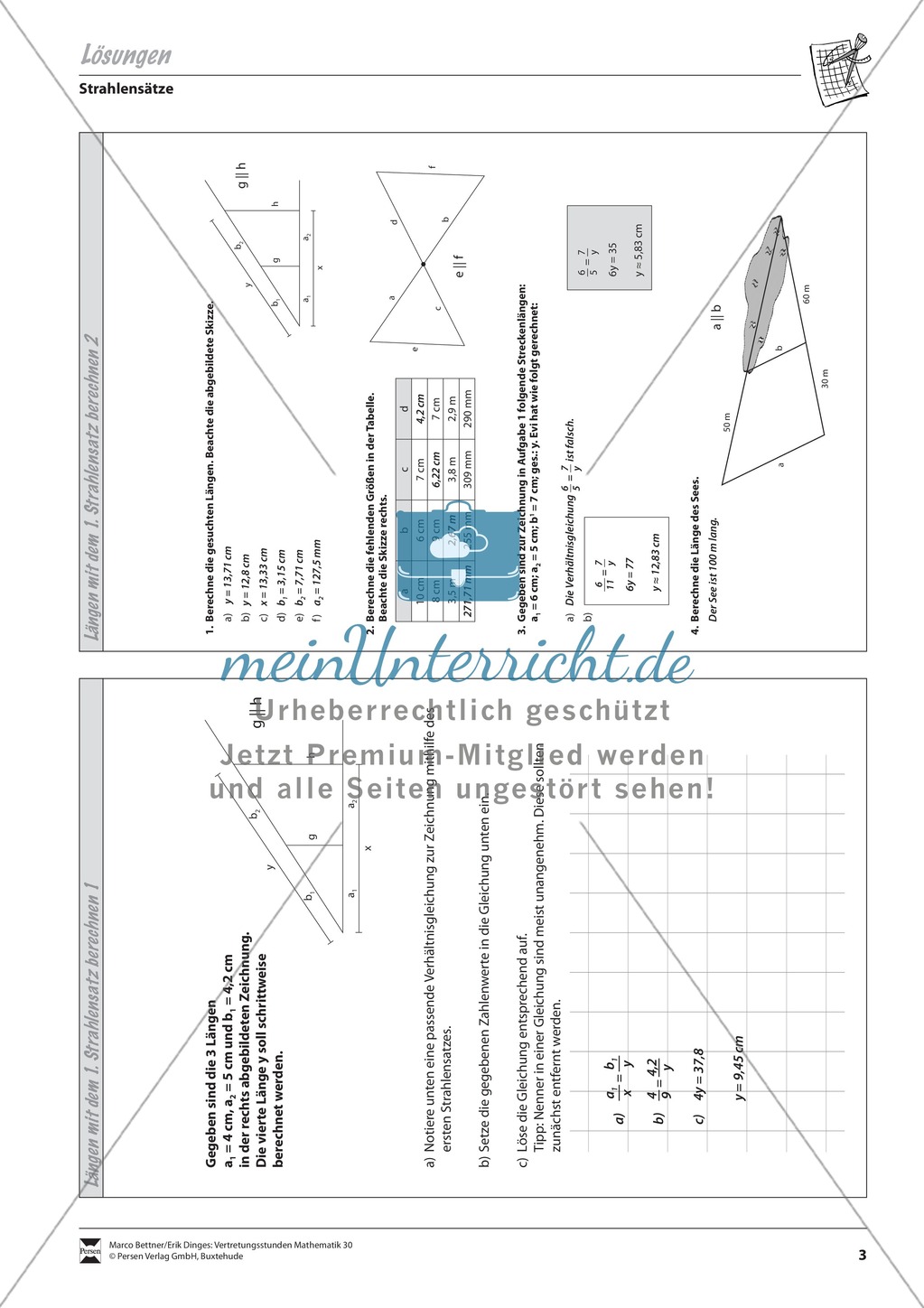 Strahlensätze: Längen mit dem ersten Strahlensatz berechnen Preview 3