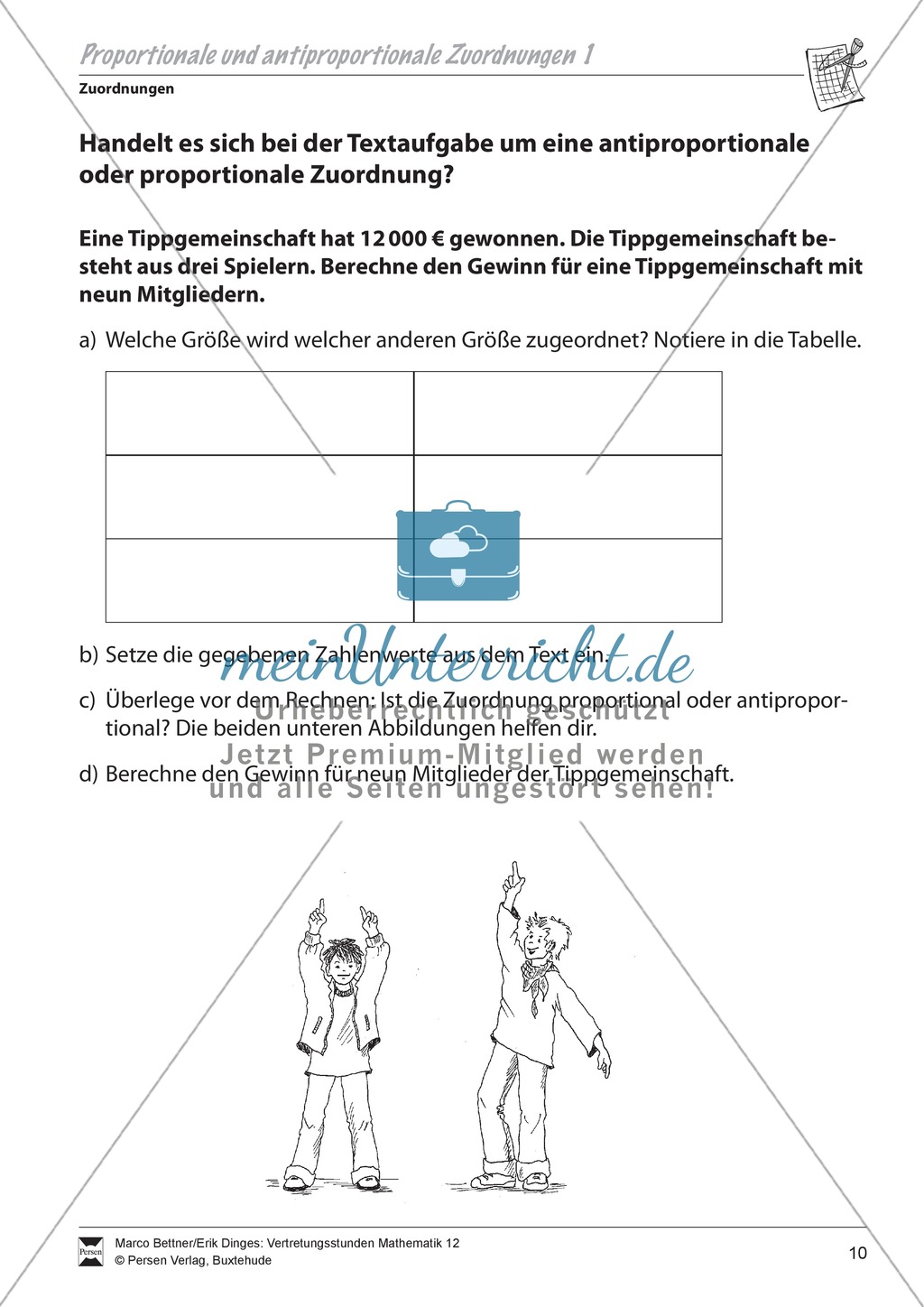 Verschiedene Aufgaben zu proportionalen und antiproportionalen Zuordnungen Preview 1