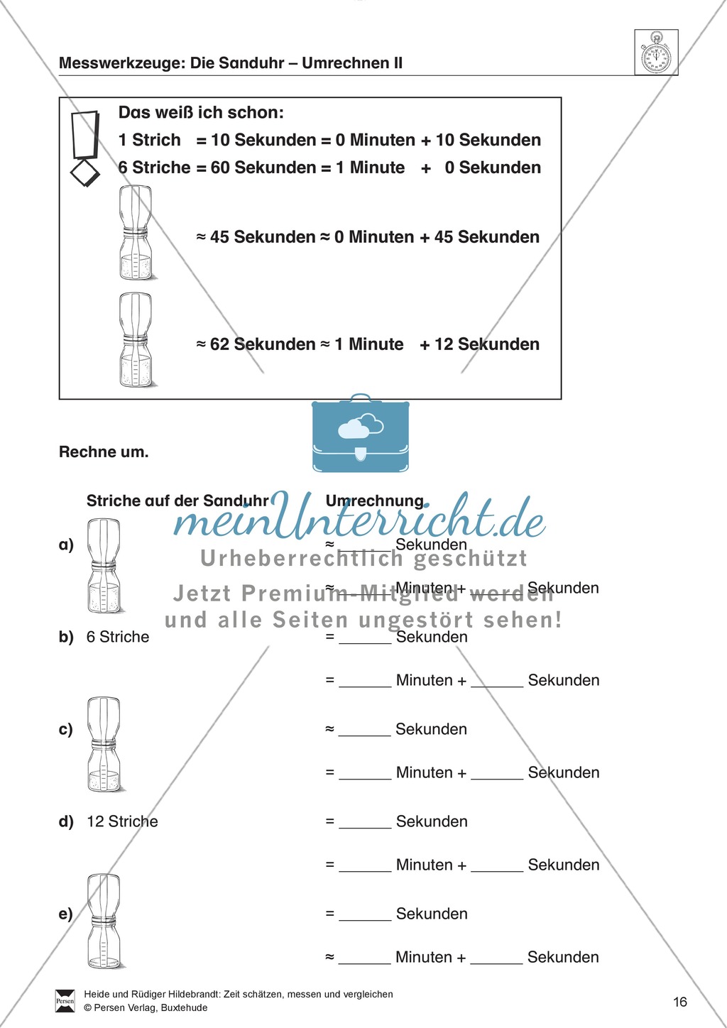 Handlungsorientierung: Bastelanleitung für eine Sanduhr und Messaufträge Preview 10
