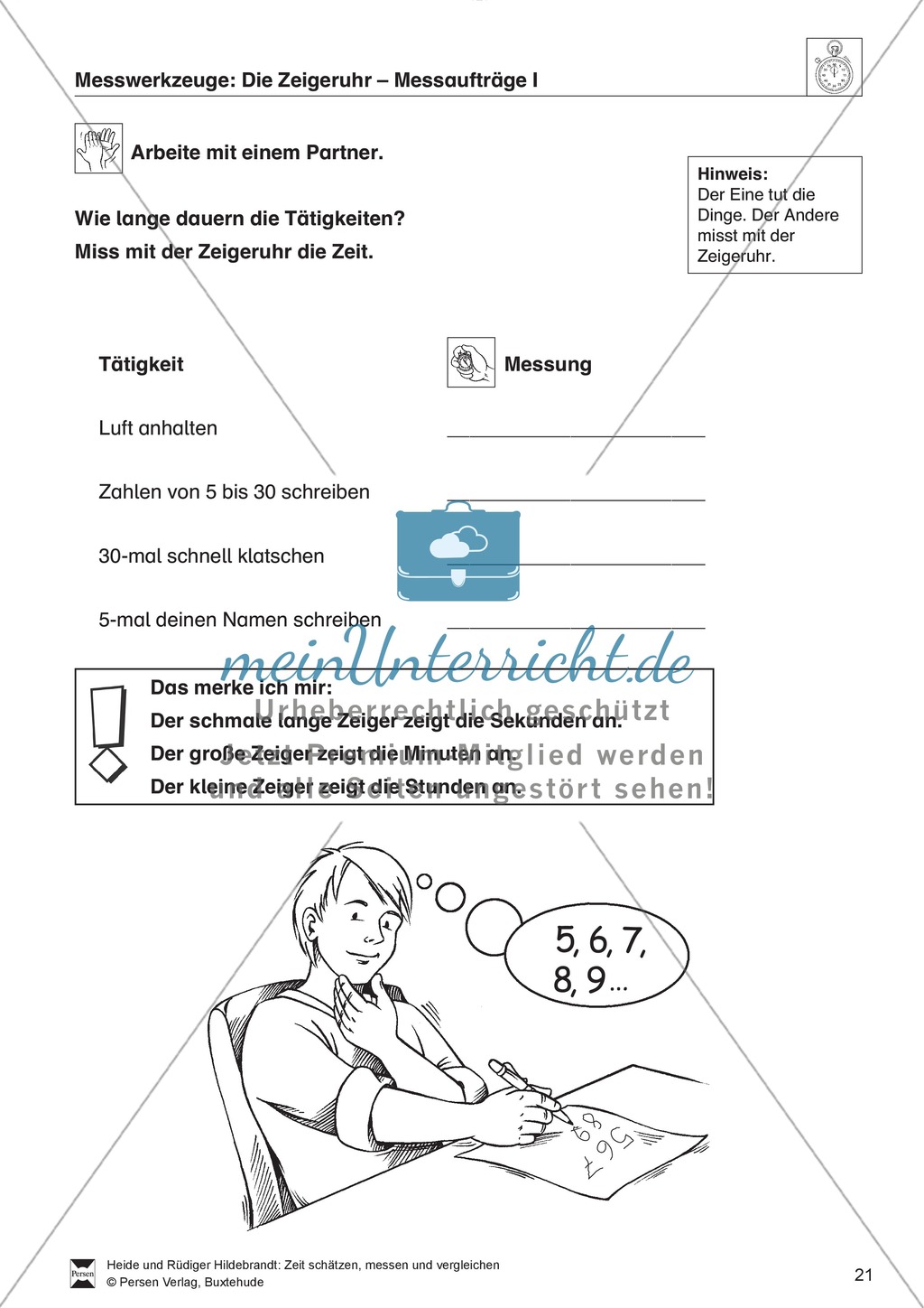 Messaufträge zum Ablesen und Darstellen der Uhrzeit auf einer Zeigeruhr Preview 5