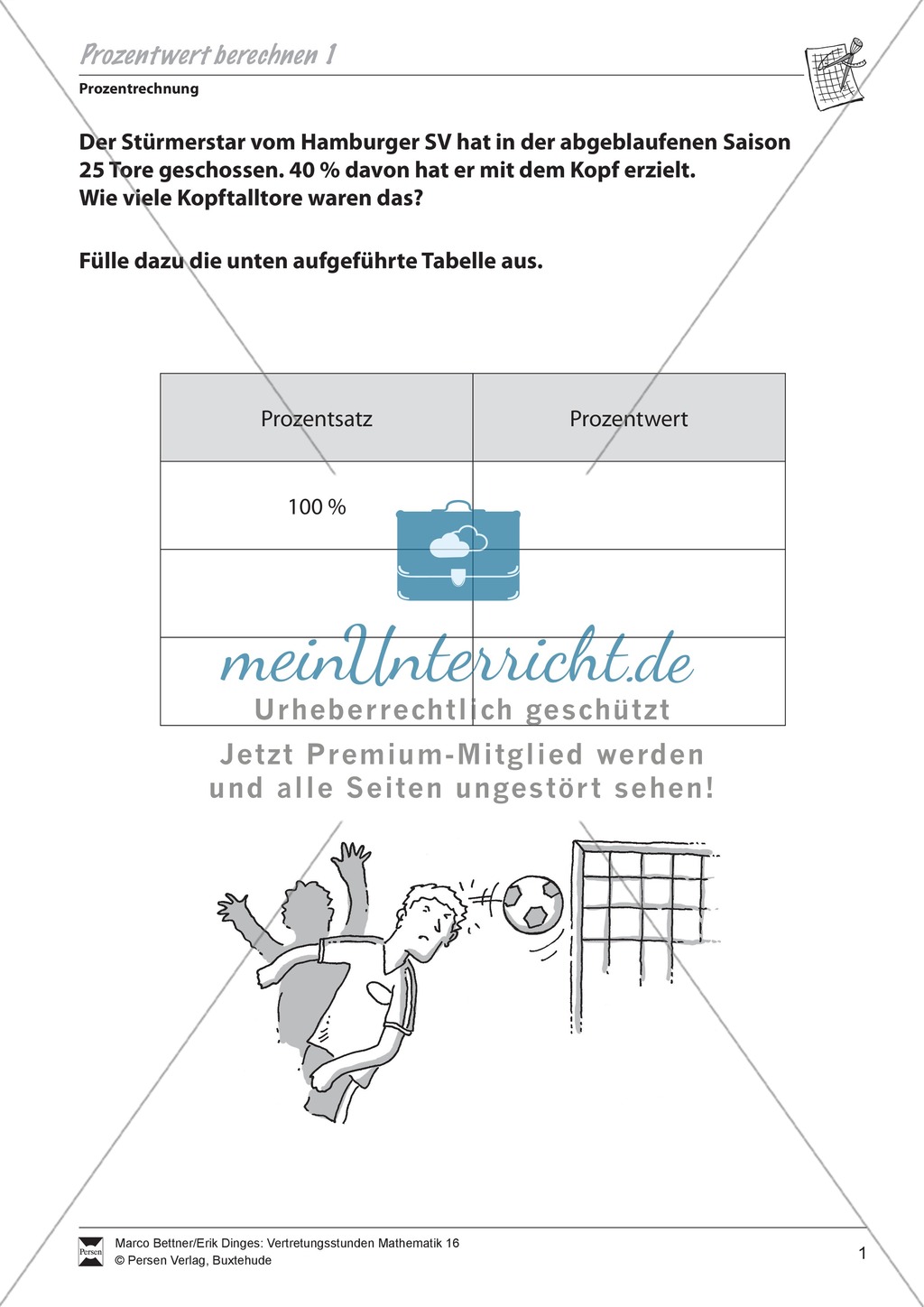Prozentrechnung: Berechnung des Prozentwerts Preview 1