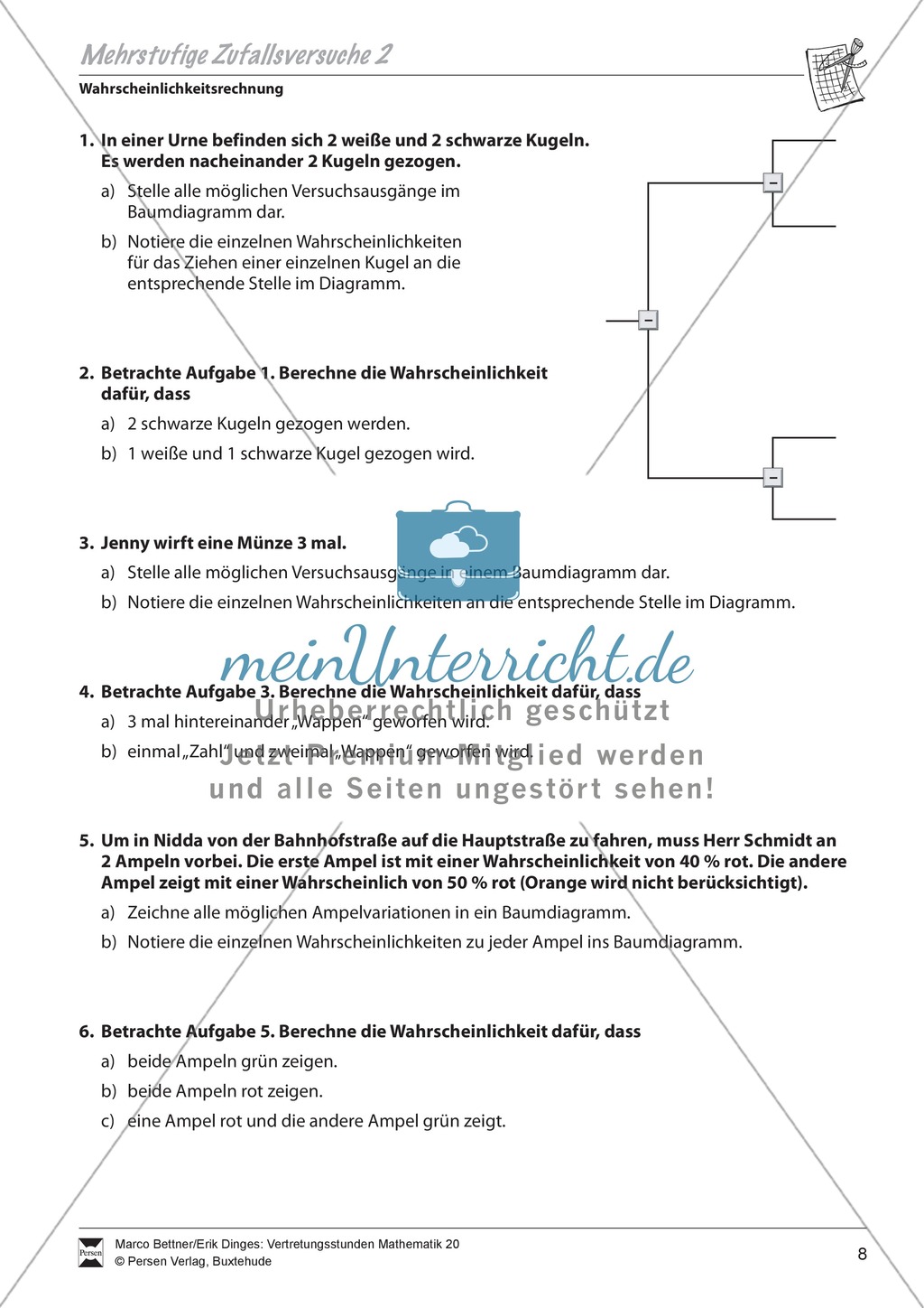 Wahrscheinlichkeitsrechnung: Mehrstufige Zufallsversuche Preview 2