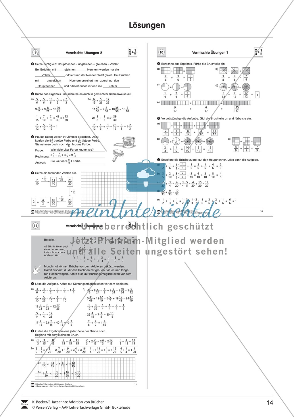 Bruchrechnung: Addition von gleichnamigen Brüchen Preview 7