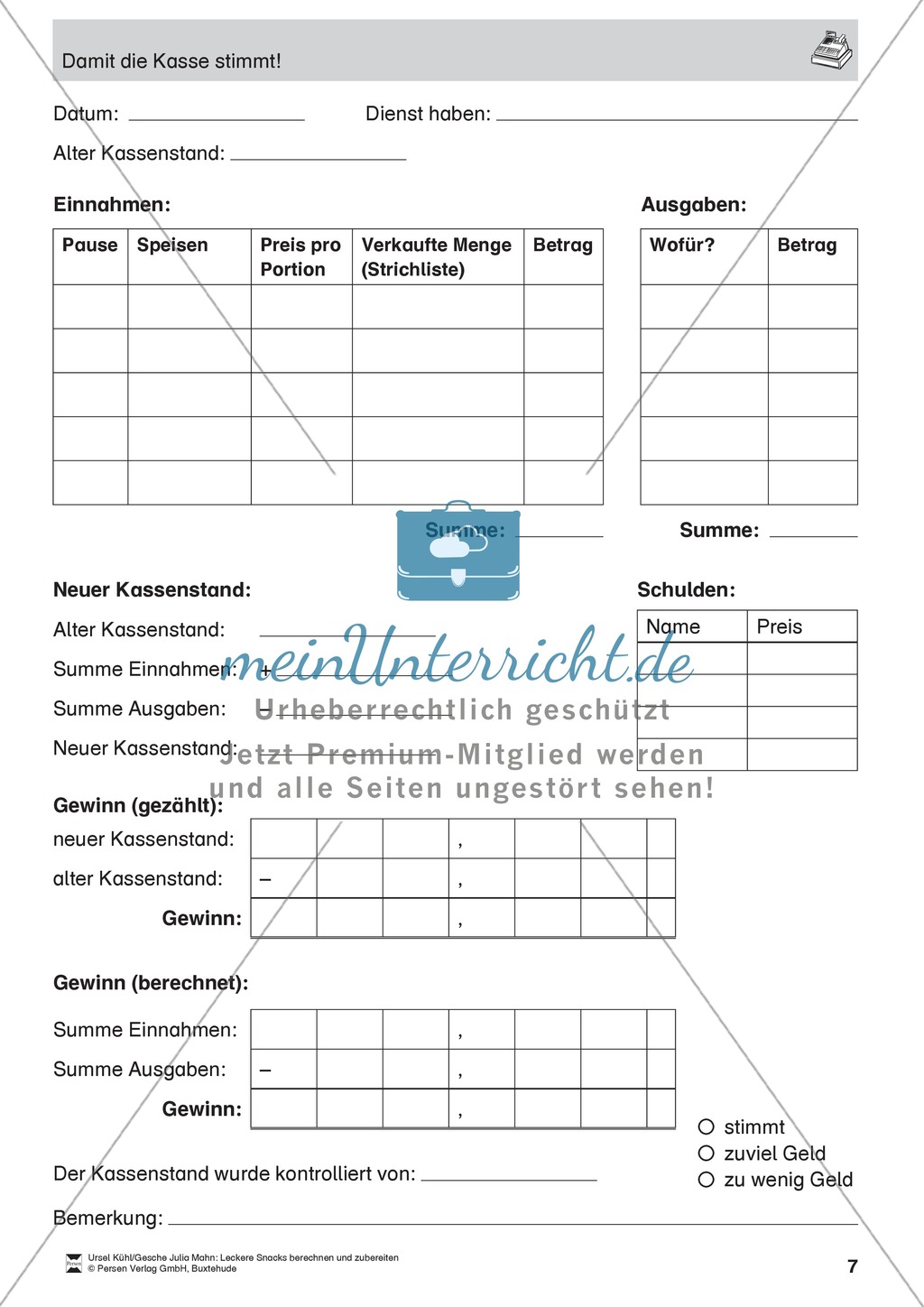 Projekt zum Sachrechnen: Käse- und Wurstspieße herstellen und Inhaltsstoffe und Preise berechnen Preview 7