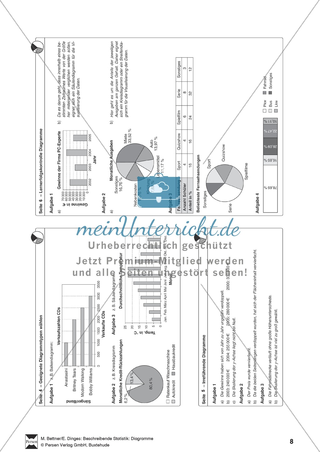 Beschreibende Statistik: Auswahl geeigneter Diagramme zur Darstellung von Daten Preview 3