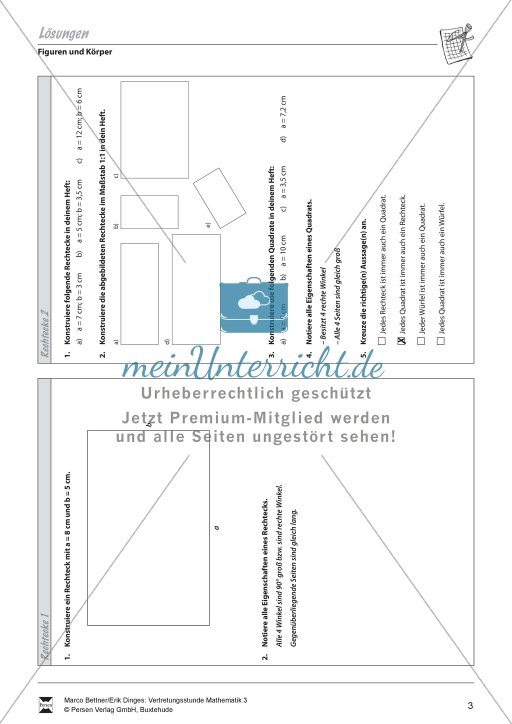 Figuren und Körper: Rechtecke konstruieren und berechnen Preview 3