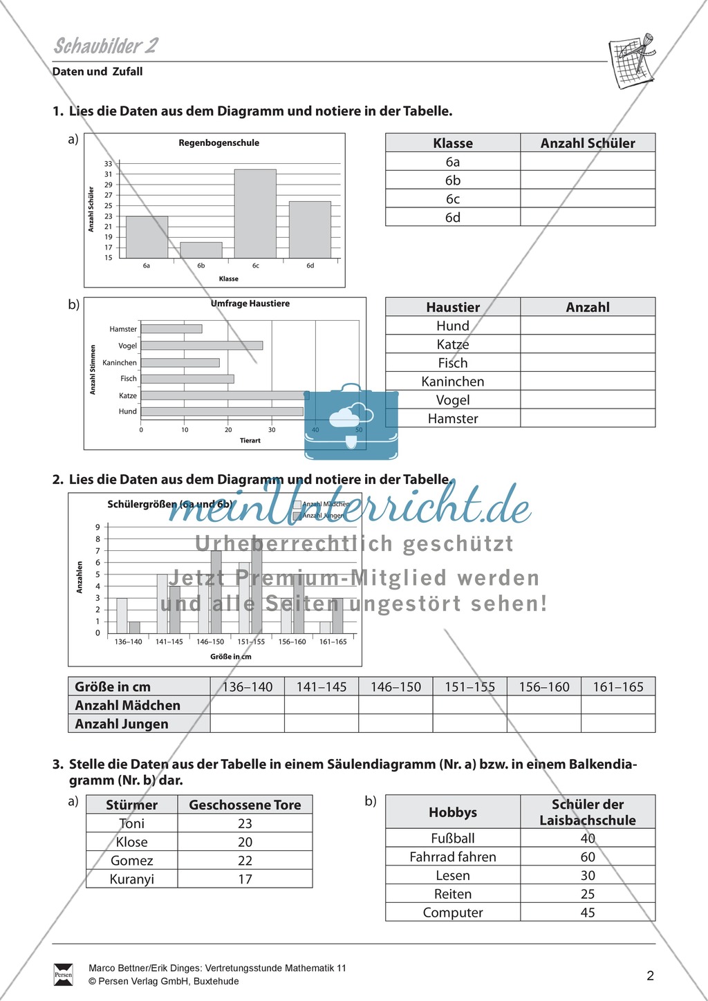 Daten und Zufall: Schaubilder lesen und sinnvoll Daten entnehmen Preview 2