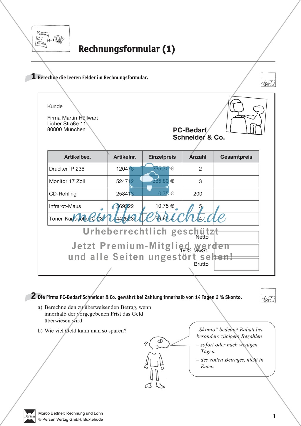 Einfache Rechnungen erstellen und prüfen Preview 1