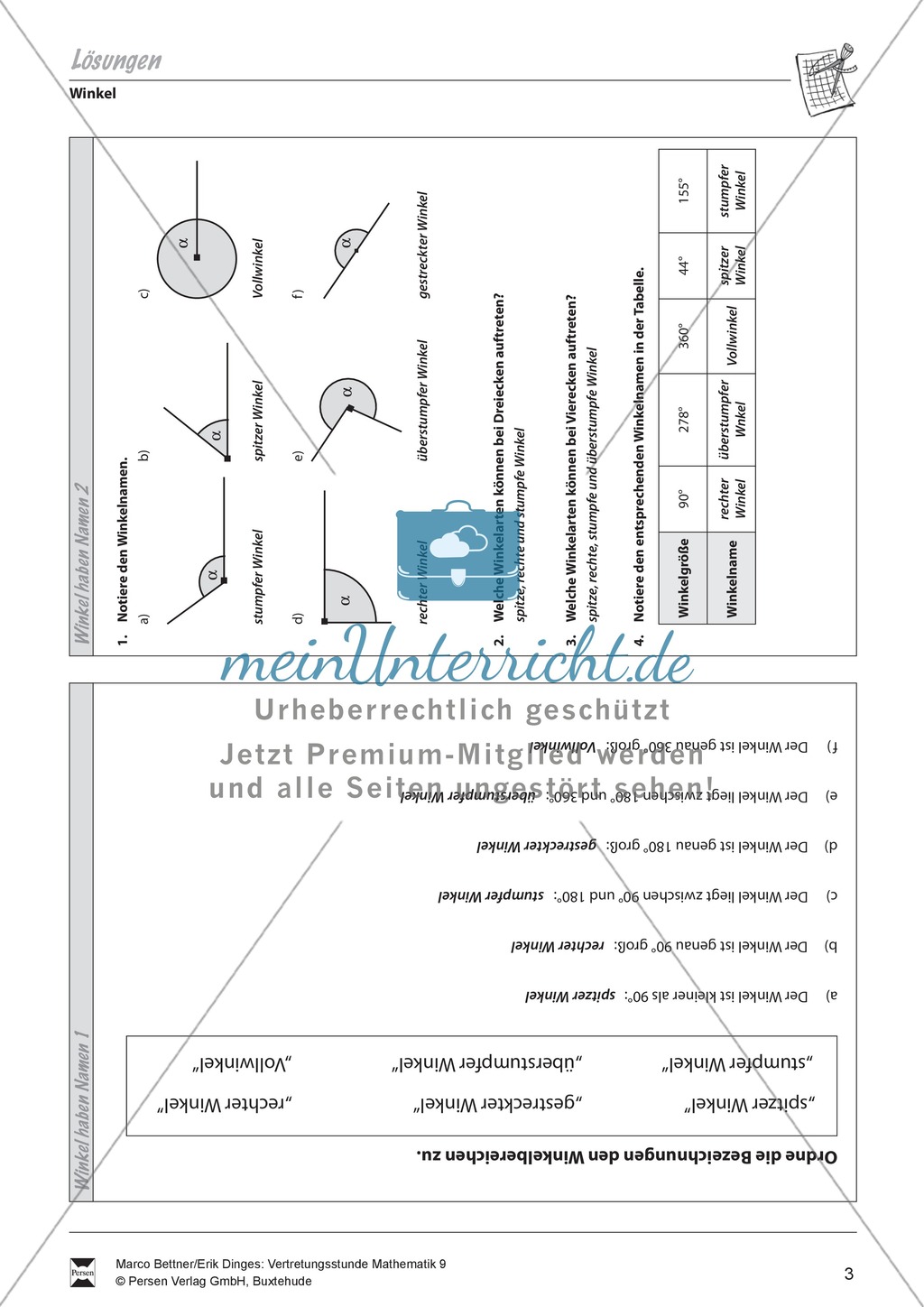 Winkel: Die Bezeichnung verschiedener Winkel kennenlernen Preview 3