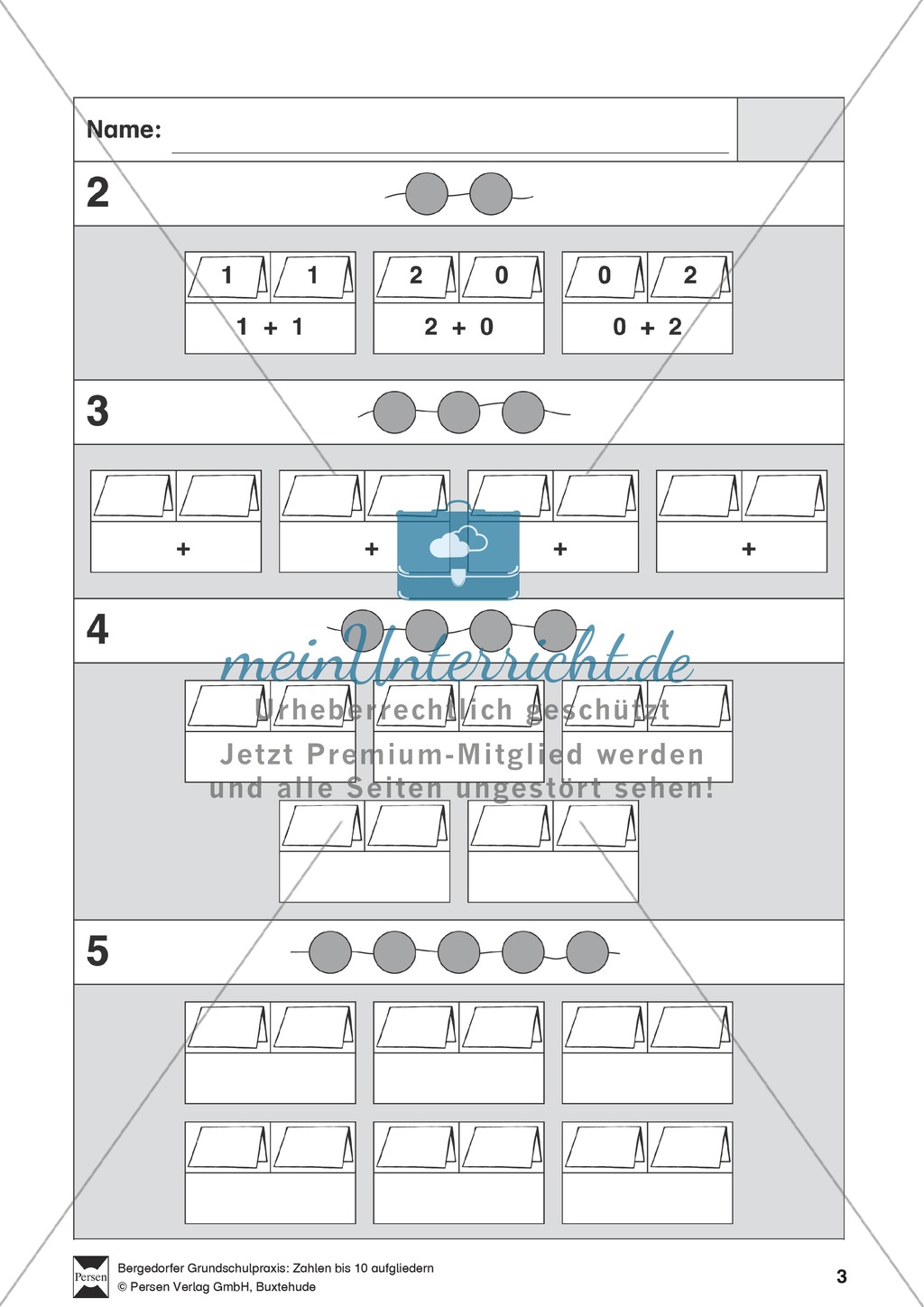 Zahlenverständnis im Zahlenraum bis 10 mit Hilfe von Perlenketten entwickeln Preview 3