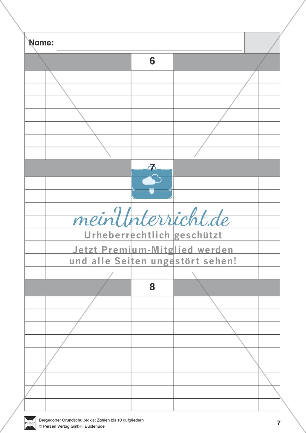 Zahlenverständnis im Zahlenraum bis 10 mit Hilfe von Perlenketten entwickeln Preview 7