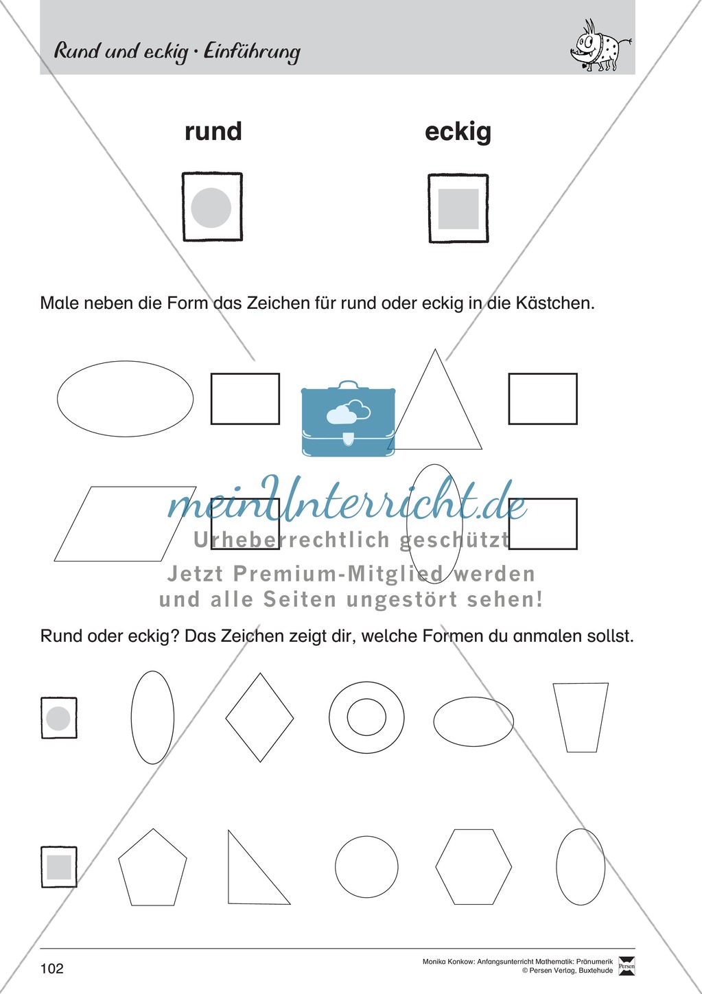Pränumerik üben: Formen Preview 17