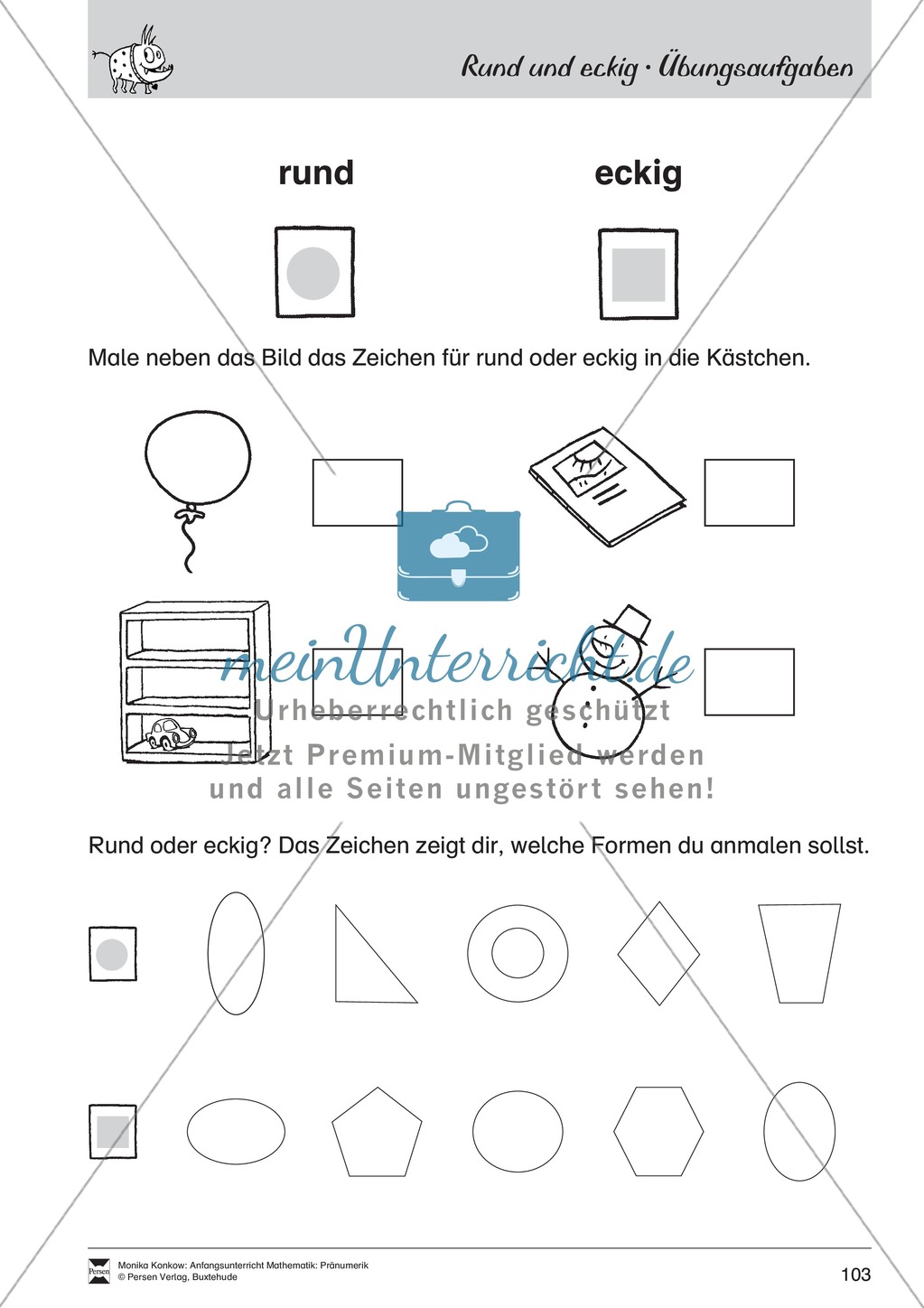 Pränumerik üben: Formen Preview 18
