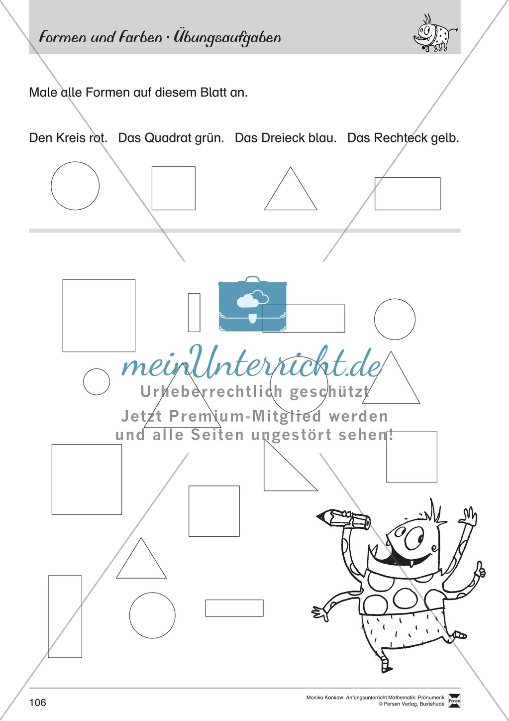 Pränumerik üben: Formen Preview 21