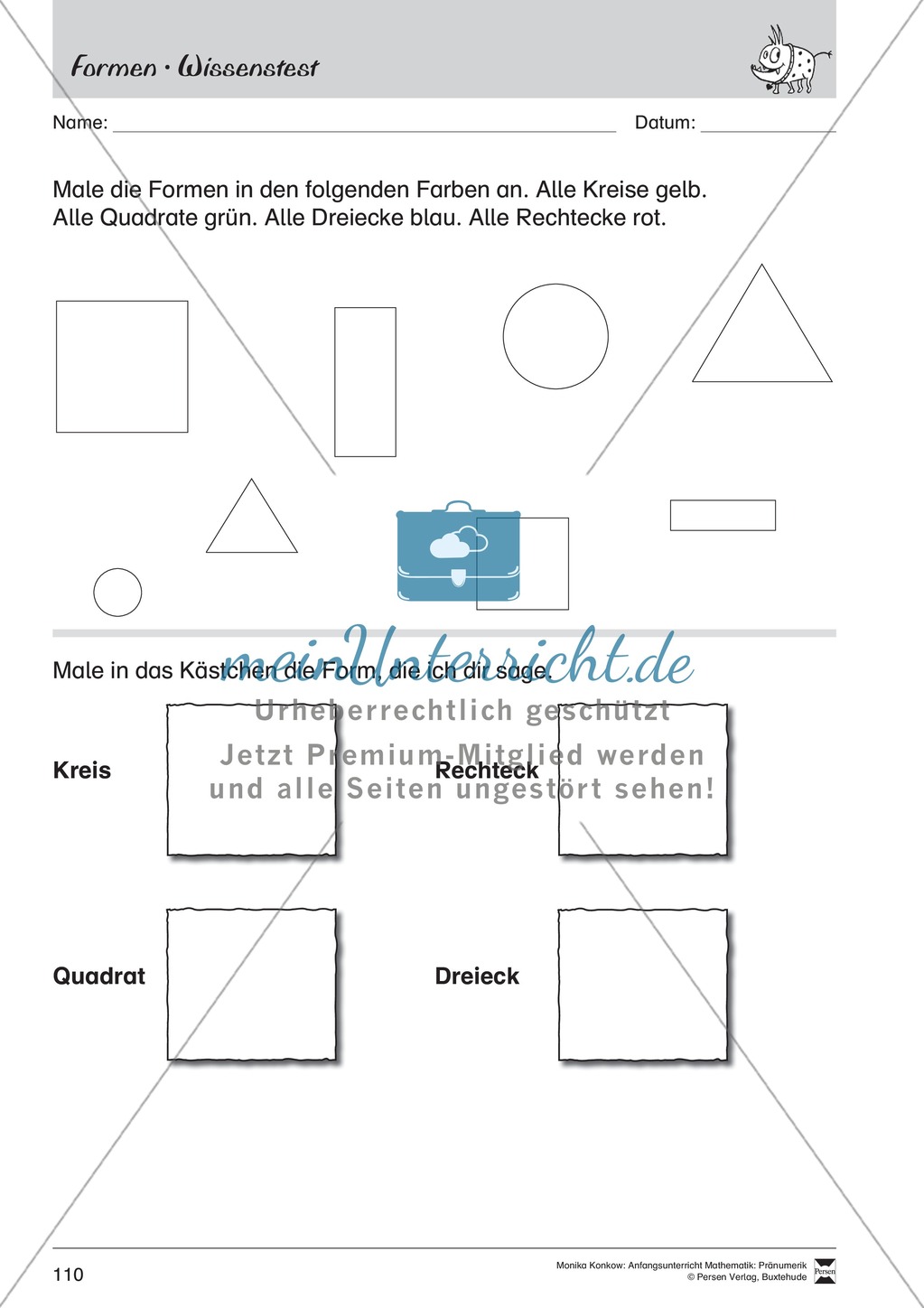 Pränumerik üben: Formen Preview 25