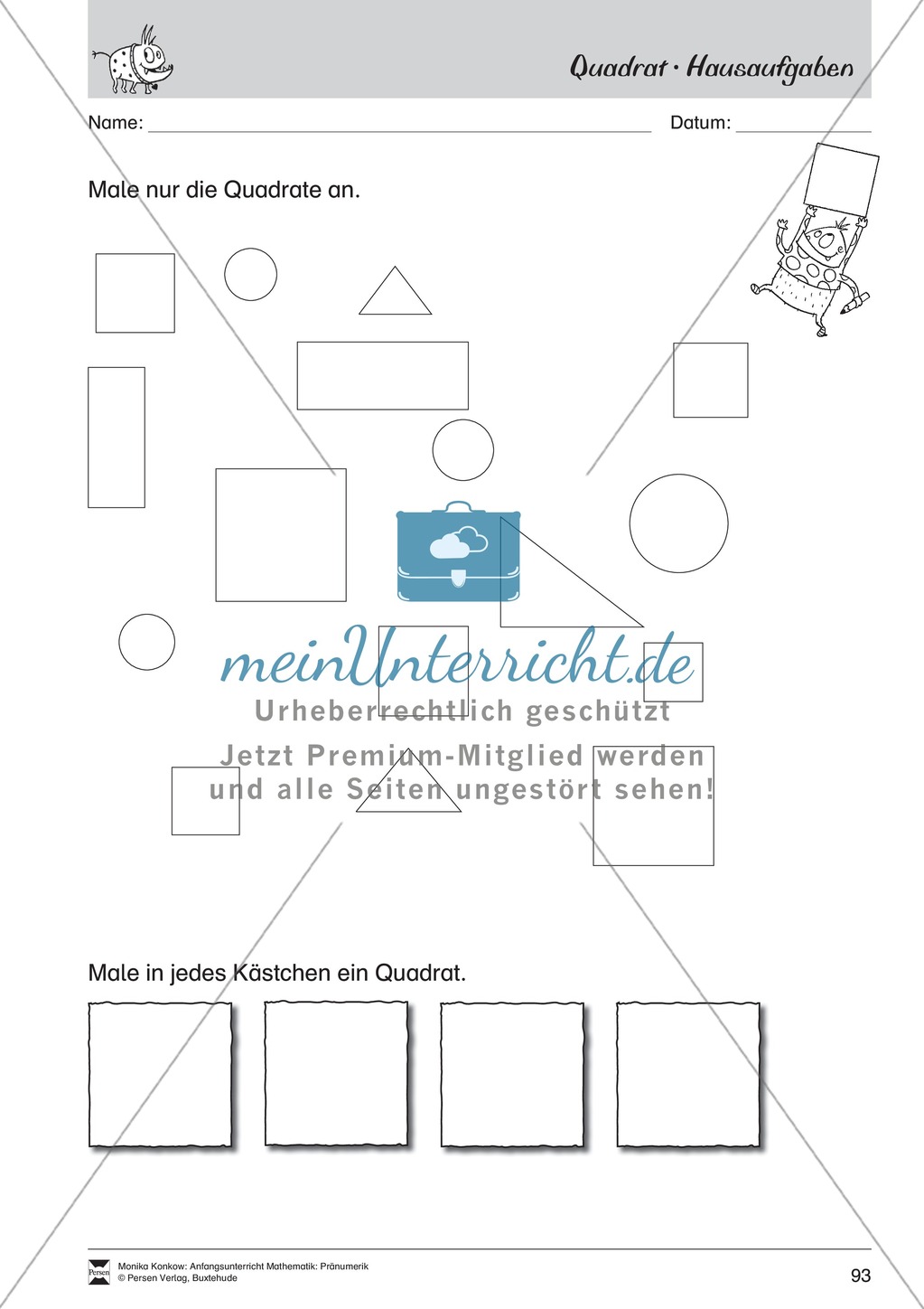 Pränumerik üben: Formen Preview 8