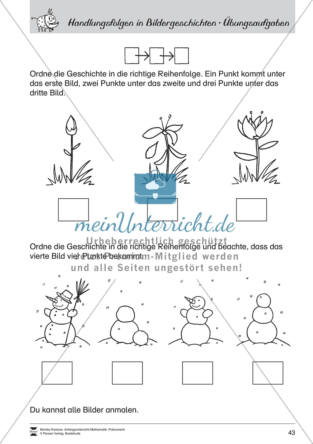 Pränumerik üben: Lineare Reihenfolgen Preview 15