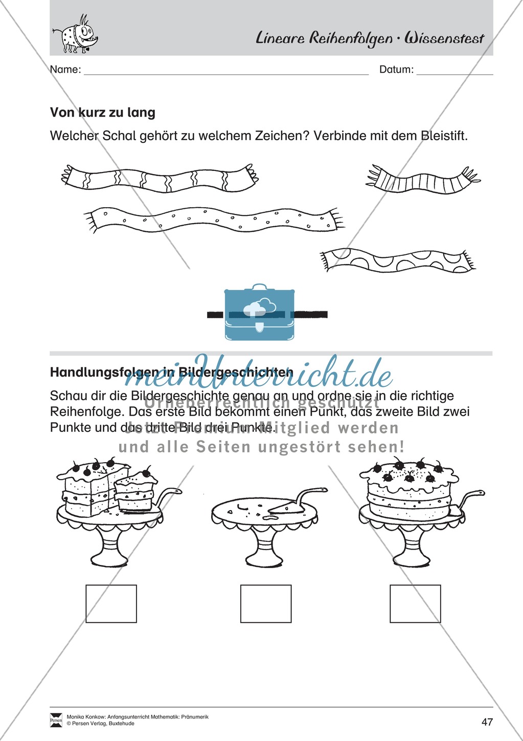 Pränumerik üben: Lineare Reihenfolgen Preview 19