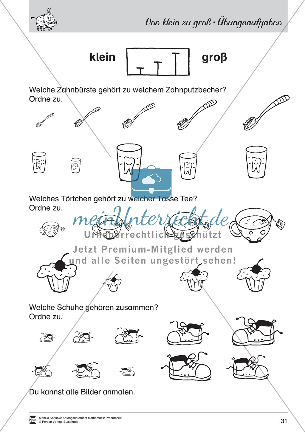 Pränumerik üben: Lineare Reihenfolgen Preview 3