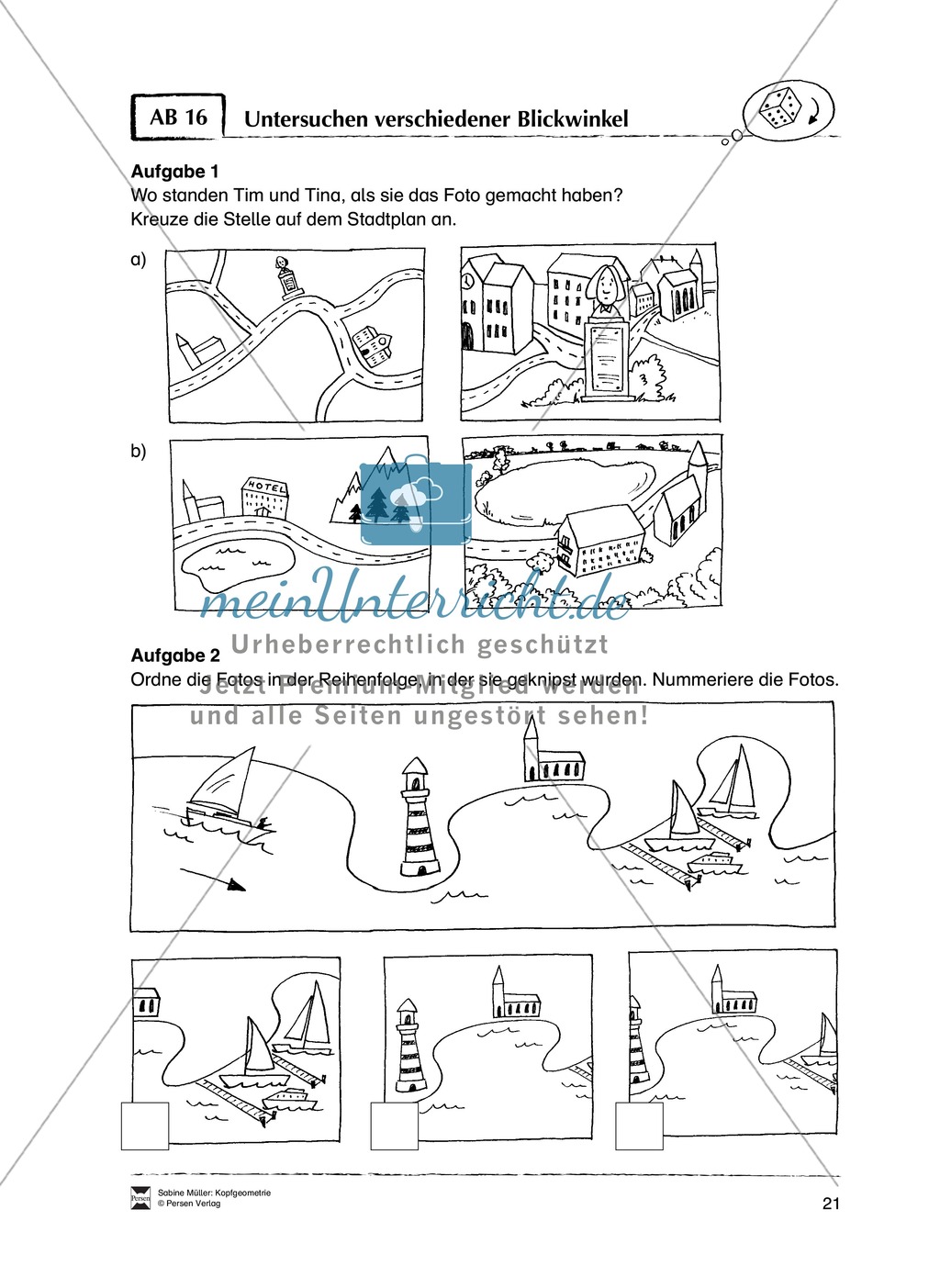 Arbeitsblätter zur Schulung des räumlichen Vorstellungsvermögens Preview 16
